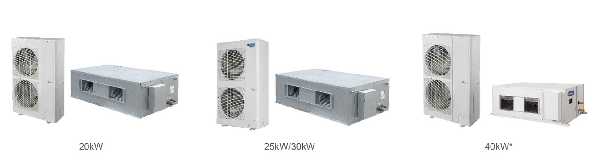 product residential big duct type unit single split showcase