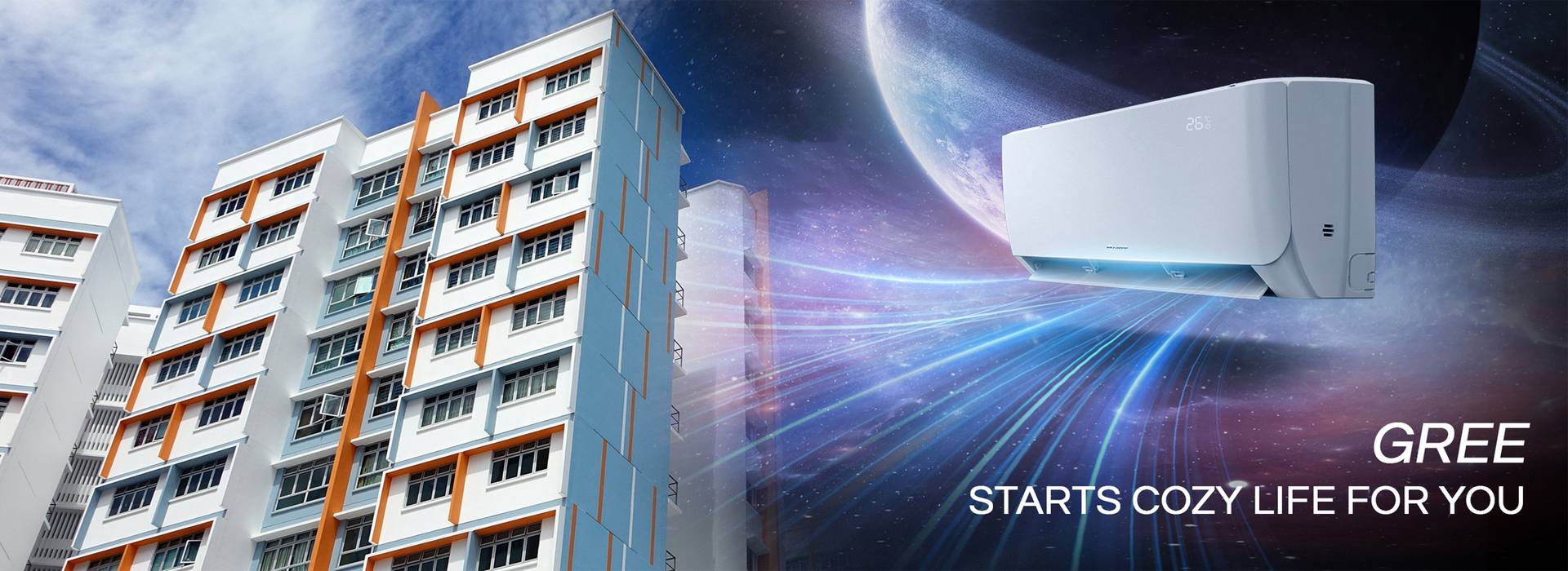 banner gree residential products starts cozy life for you